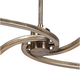 Rosa Del Desierto Antique Brass Telescopic Pendant Light with Frosted Glass Shade
