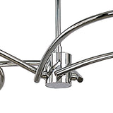 Dali Telescopic Convertible Pendant - Sleek 4-Light Design in Polished Chrome