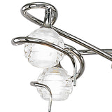 Dali Telescopic Convertible Pendant - Sleek 4-Light Design in Polished Chrome