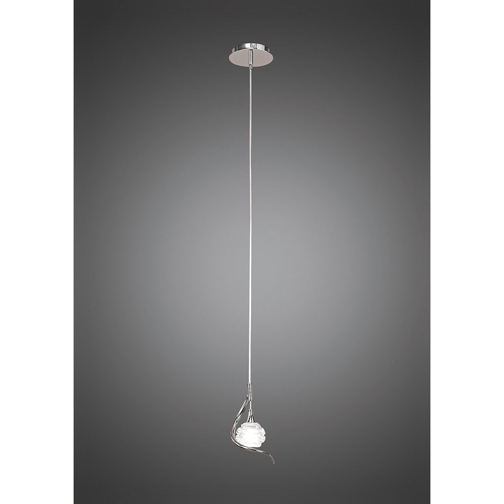 Santiago Collection: Sleek Chrome Pendant Light Inspired by Dali