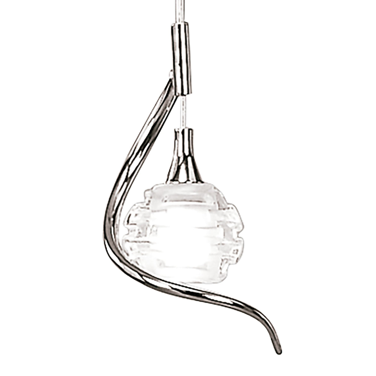 Santiago Collection: Sleek Chrome Pendant Light Inspired by Dali