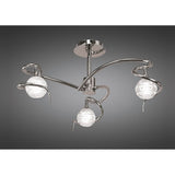 Dali Trio Light Ceiling Fixture in Polished Chrome by Santiago Sevillano
