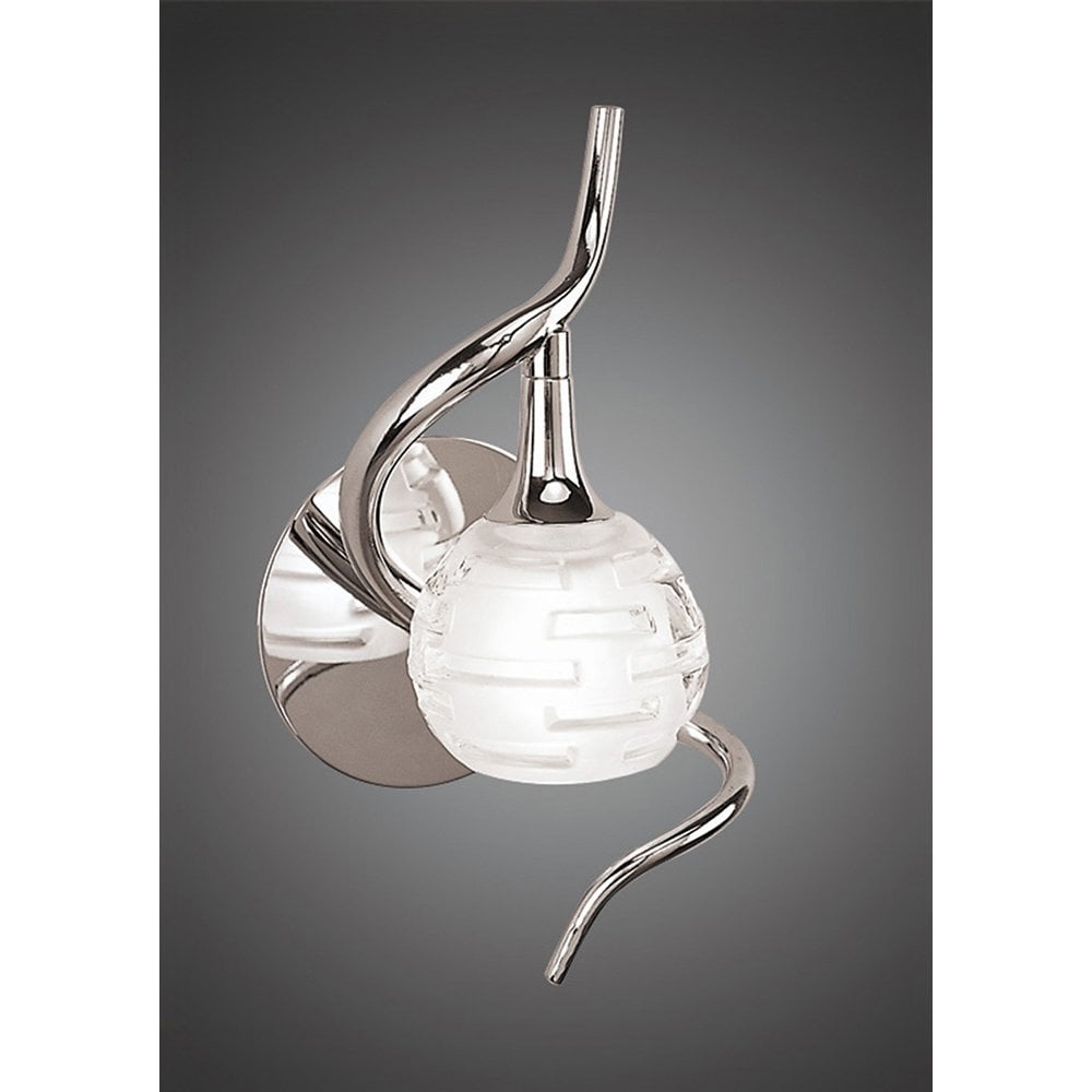 Elegant Curves G9 Wall Lamp, Chrome Finish