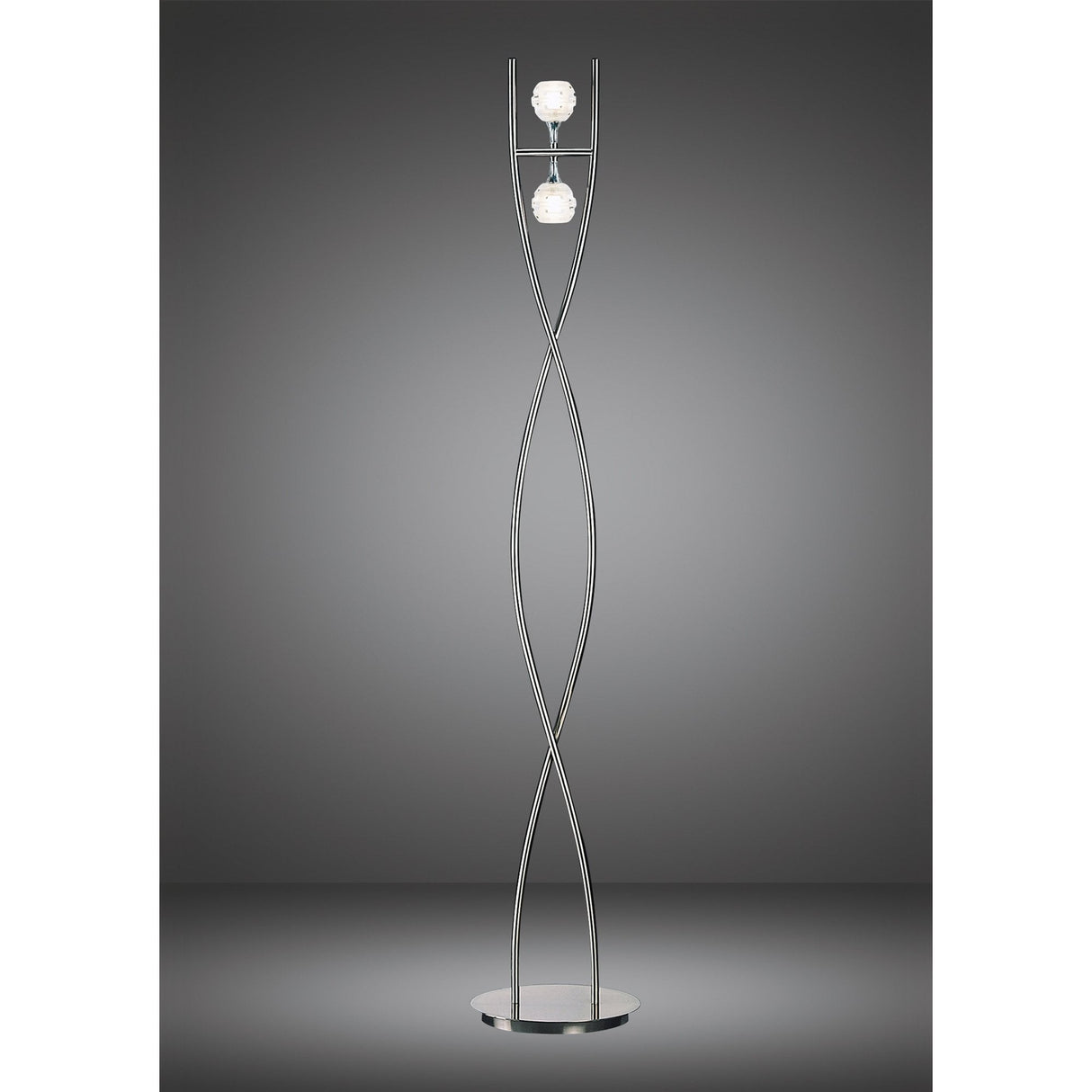 Dali Dual Light Chrome Floor Lamp by Santiago Sevillano