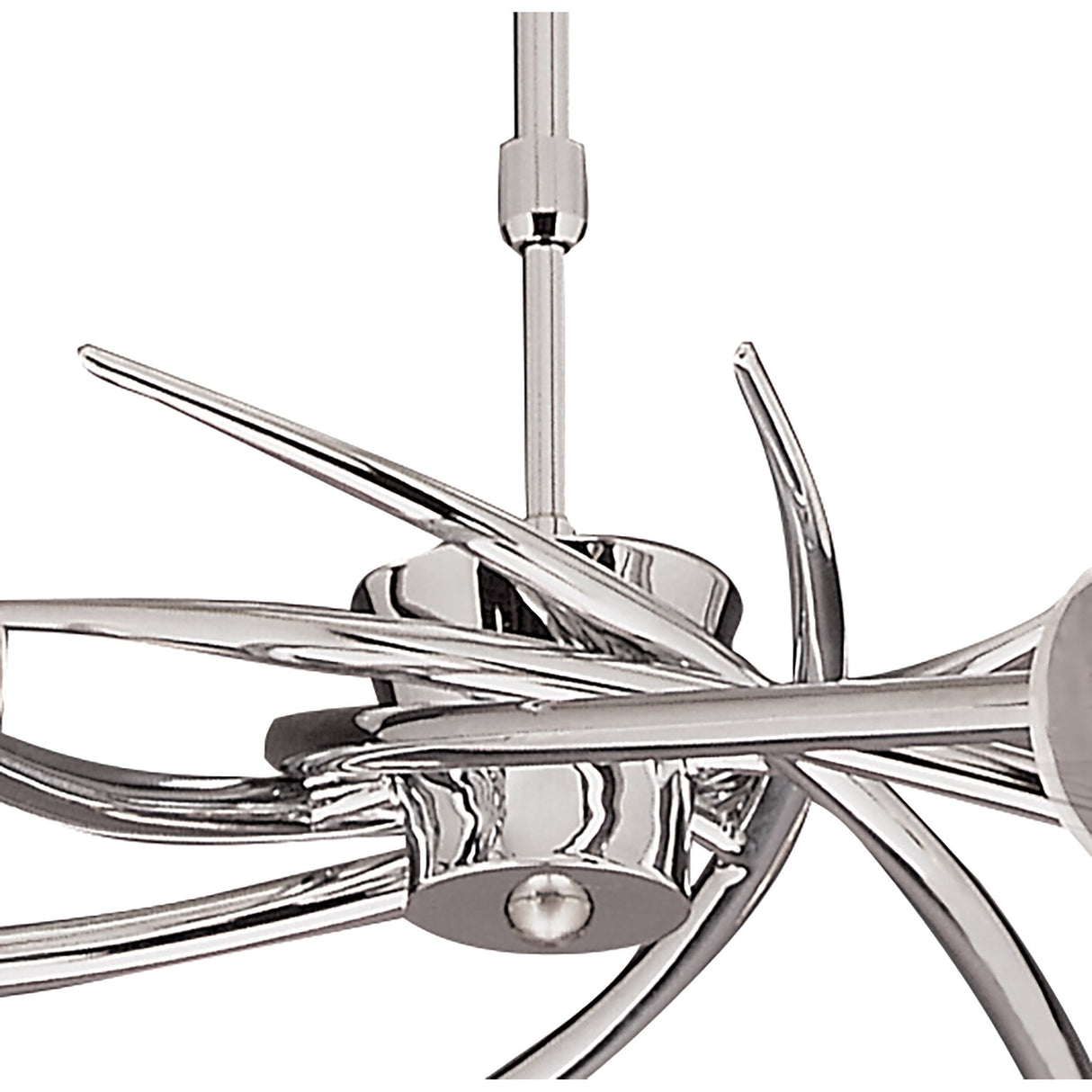 Flavia Telescopic Convertible Pendant with Frosted Glass Shades, Polished Chrome Finish
