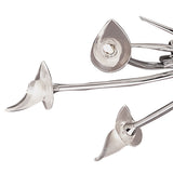 Flavia Telescopic Convertible Pendant with Frosted Glass Shades, Polished Chrome Finish