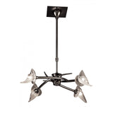 Flavia Telescopic Pendant Light: Convertible 4-Light Fixture in Black Chrome
