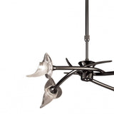 Flavia Telescopic Pendant Light: Convertible 4-Light Fixture in Black Chrome