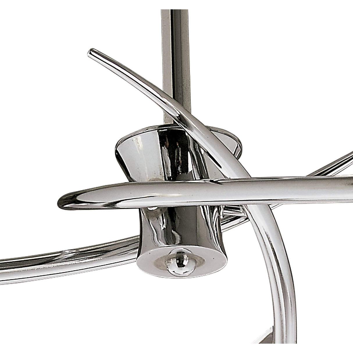 Flavia Three-Light Semi-Flush Mount in Polished Chrome