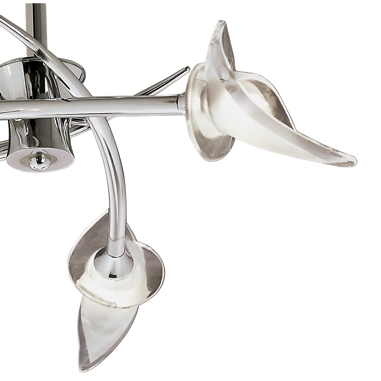 Flavia Three-Light Semi-Flush Mount in Polished Chrome