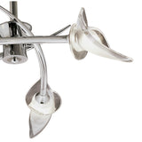 Flavia Three-Light Semi-Flush Mount in Polished Chrome