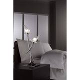 Elegant Flavia Dual Light Table Lamp in Polished Chrome Finish