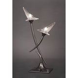 Flavia Dual Light G9 Table Lamp in Sleek Black Chrome