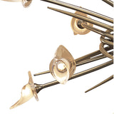Elegant Flavia Antique Brass 10-Light Pendant Chandelier