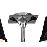 Siena Semi-Flush Mount 6-Light Fixture in Polished Chrome with Black Shades and Crystals
