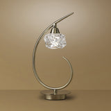 Eleganza Antique Brass Table Lamp with Clear Glass Shade