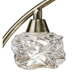 Eleganza Antique Brass Table Lamp with Clear Glass Shade