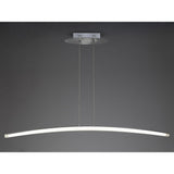 Hemisferic 28W LED Pendant Light, 110cm Bar, 3000K Warm White, Satin Aluminium & Frosted Acrylic Finish, 3-Year Warranty