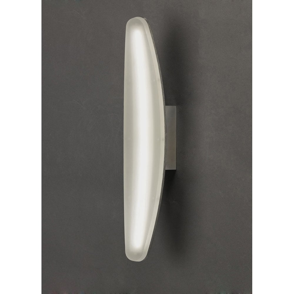 Sleek Hemisferic Wall Lamp - 6W LED, 3000K Warm White, Satin Aluminium & Frosted Acrylic Finish