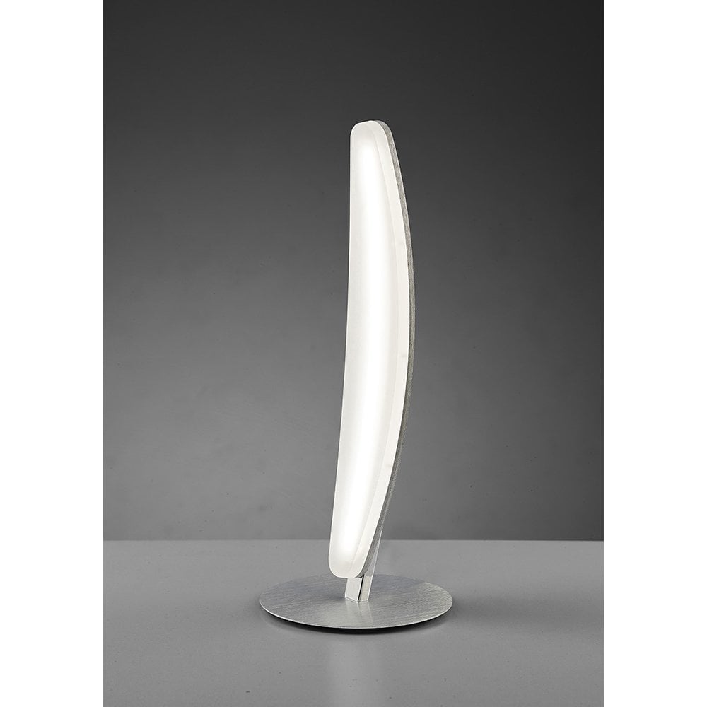 Hemisferic Modern Minimalist LED Table Lamp in Satin Aluminium and Frosted Acrylic - 3000K Warm White, 540lm