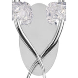 Elegant Loewe Dual Light Wall Lamp in Polished Chrome with Cream Shade