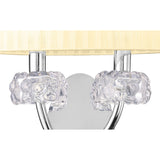 Elegant Loewe Dual Light Wall Lamp in Polished Chrome with Cream Shade