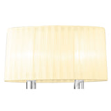 Elegant Loewe Dual Light Wall Lamp in Polished Chrome with Cream Shade