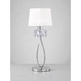 Loewe Polished Chrome Table Lamp with Elegant White Shade