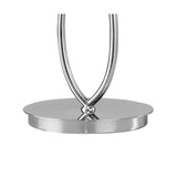 Loewe Polished Chrome Table Lamp with Elegant White Shade