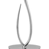 Loewe Polished Chrome Table Lamp with Elegant White Shade