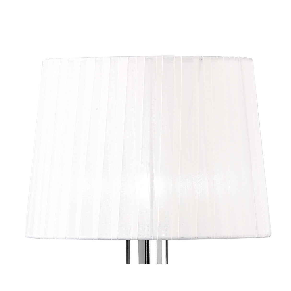 Loewe Polished Chrome Table Lamp with Elegant White Shade