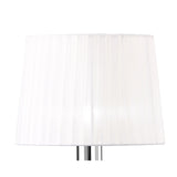 Loewe Polished Chrome Table Lamp with Elegant White Shade