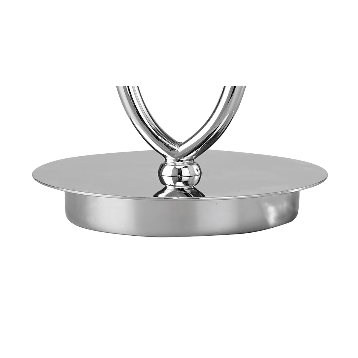 Loewe 1-Light Table Lamp, Polished Chrome Finish with White Organza Shade