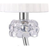 Loewe 1-Light Table Lamp, Polished Chrome Finish with White Organza Shade