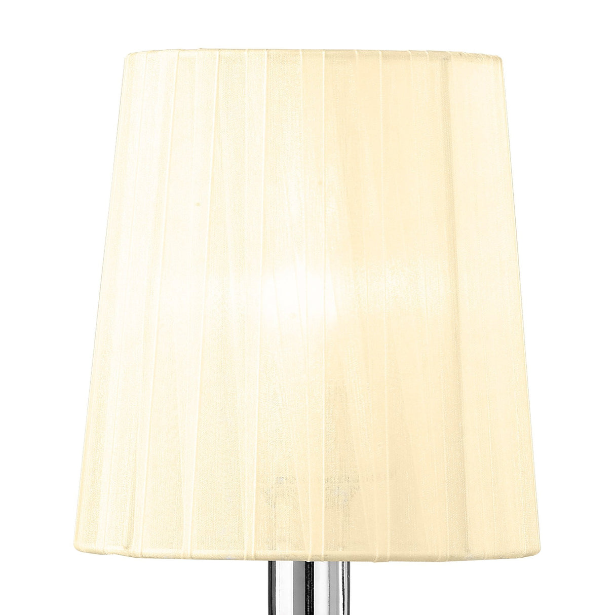 Polished Chrome Loewe Table Lamp with Cream Shade - 1 Light E27 Small