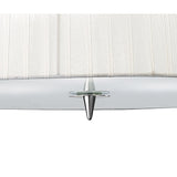 Loewe Polished Chrome Pendant Light with White Organza Shades, 3-Light E14 Design