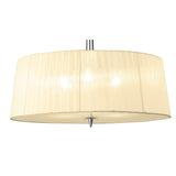 Loewe Trio Pendant Light in Polished Chrome with Cream Shade