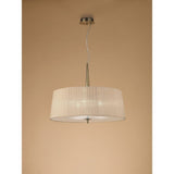 Loewe Trio Pendant Light with Antique Brass Finish and Bronzed Glass Shade
