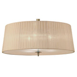 Loewe Trio Pendant Light with Antique Brass Finish and Bronzed Glass Shade