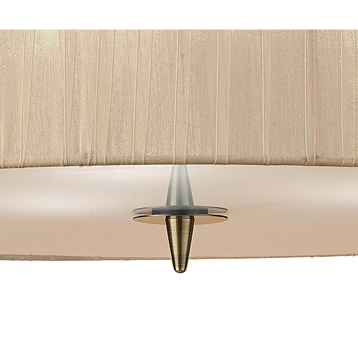 Loewe Trio Pendant Light with Antique Brass Finish and Bronzed Glass Shade