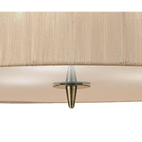Loewe Trio Pendant Light with Antique Brass Finish and Bronzed Glass Shade