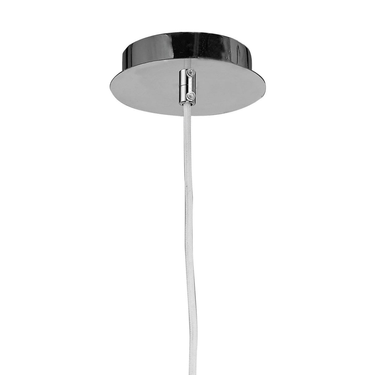 Minimalist Triangular Pendant Light in Gloss White and Chrome
