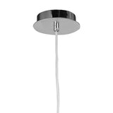 Minimalist Triangular Pendant Light in Gloss White and Chrome