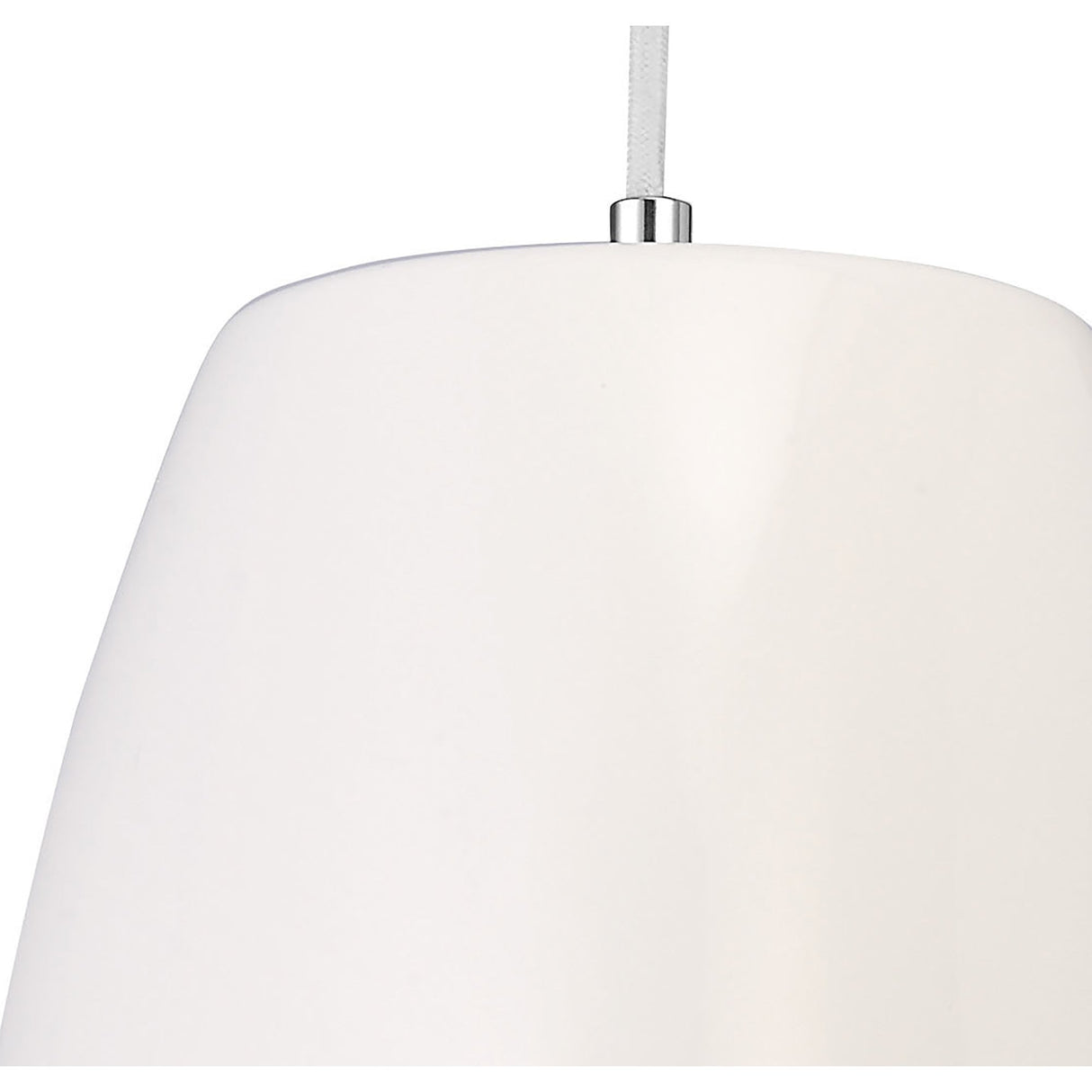 Minimalist Triangular Pendant Light in Gloss White and Chrome