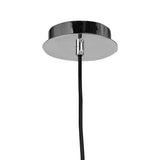 Triangular Beech Pendant Light with Polished Chrome Accent