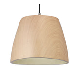 Triangular Beech Pendant Light with Polished Chrome Accent