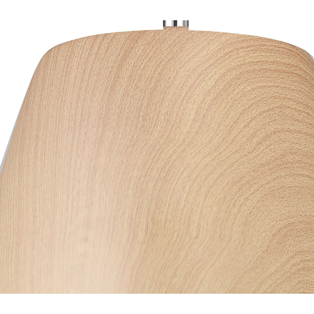 Triangular Beech Pendant Light with Polished Chrome Accent