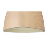 Triangular Beech Pendant Light with Polished Chrome Accent
