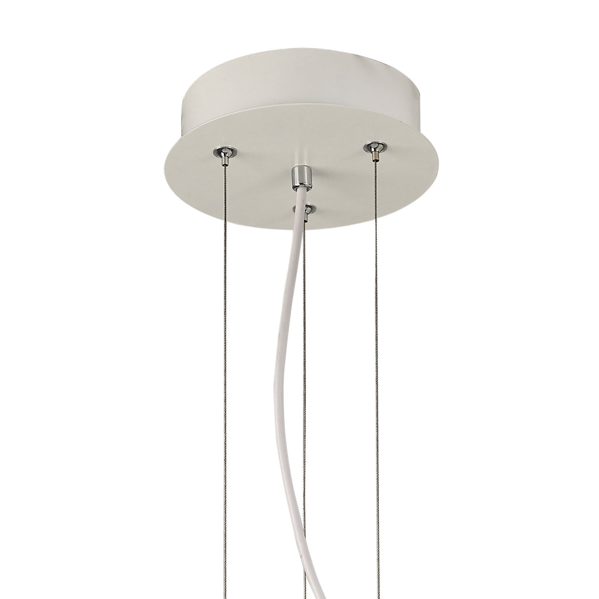 Argenta Small LED Pendant Light 18W, Matt White and Silver Finish, 3000K Warm White, 3-Year Warranty