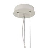 Argenta Small LED Pendant Light 18W, Matt White and Silver Finish, 3000K Warm White, 3-Year Warranty